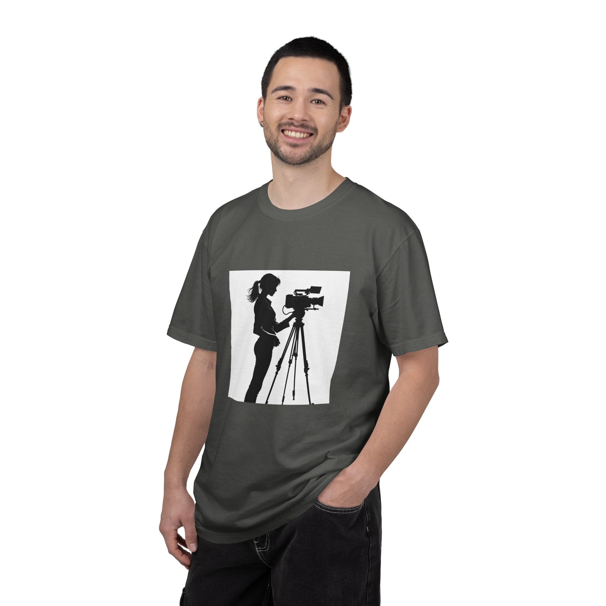 "Behind Every Great Story is Great Video" Female Silhouette Tee