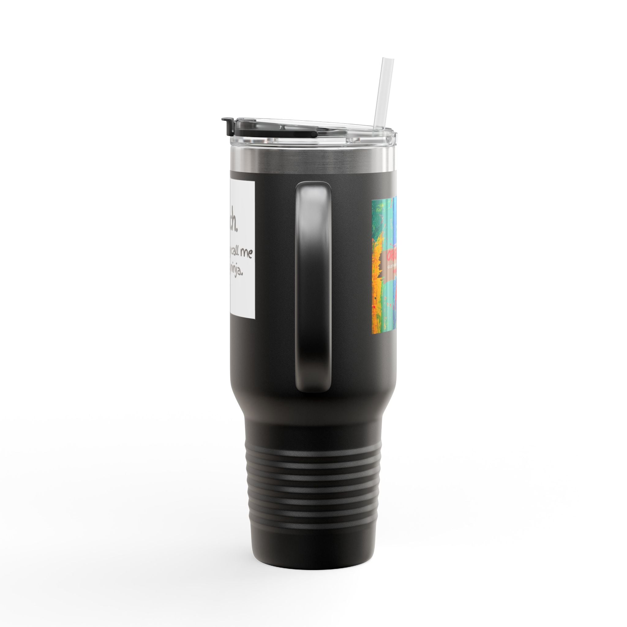 Travel Mug — "I teach. But you may call me a learning ninja." 40oz Insulated Teacher Tumbler