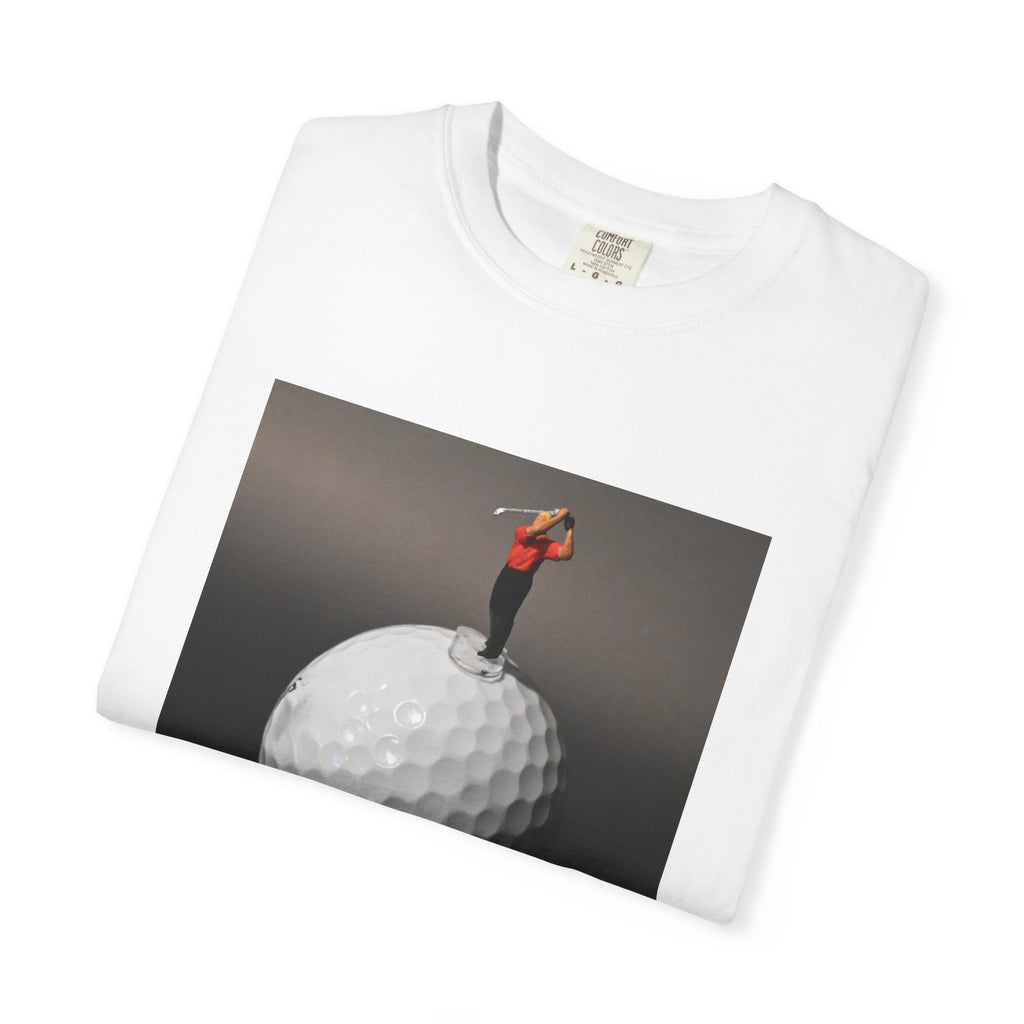 Golf Miniature Player Art T-Shirt — Surreal Golf Graphic Tee
