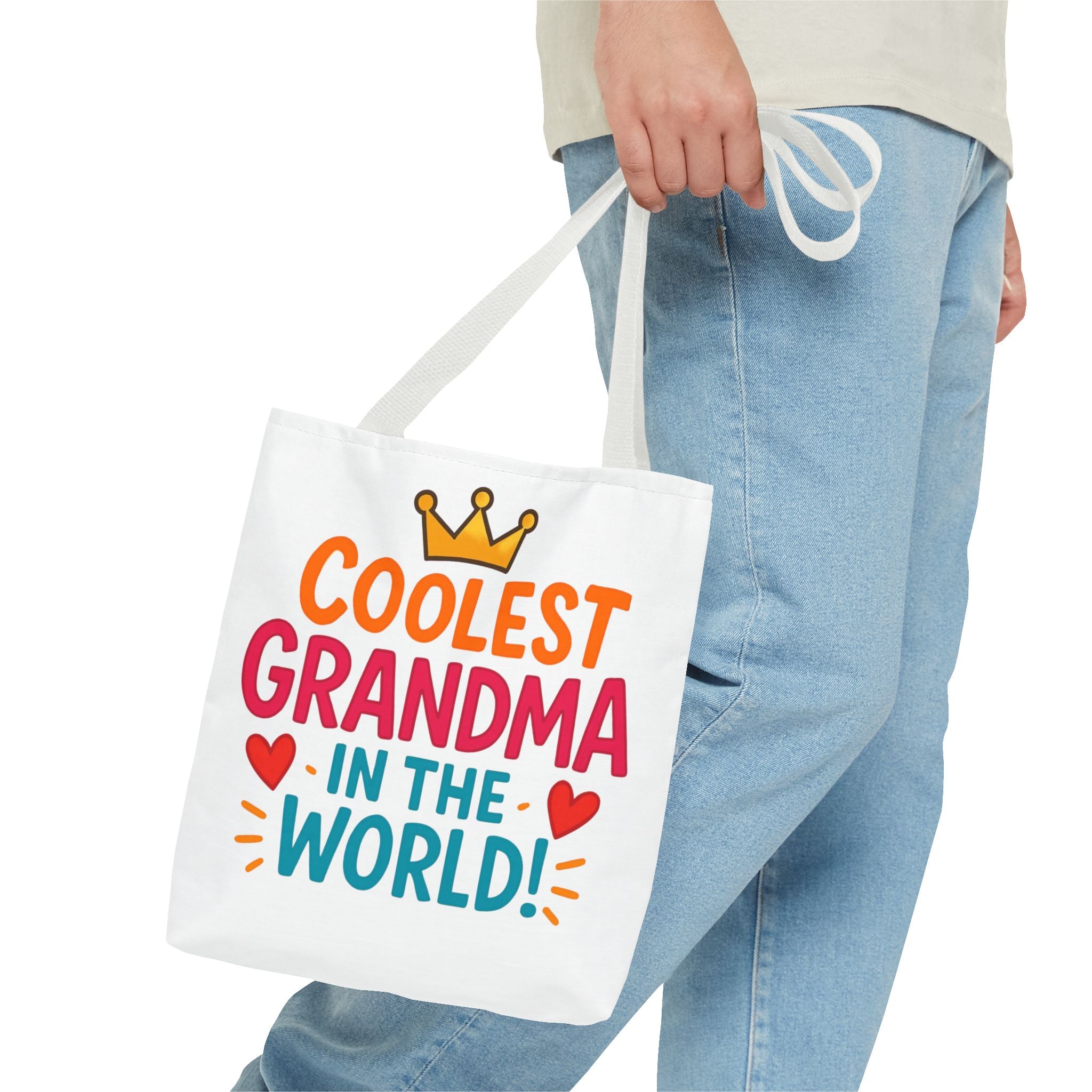 Tote — "Coolest Grandma in the World" Colorful Printed Tote Bag