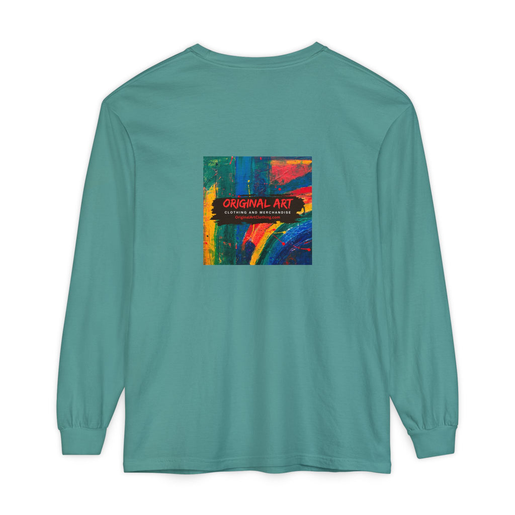 Producing is my super power! Long Sleeve T‑Shirt — Retro Comic Book Girl Graphic (Original Art)