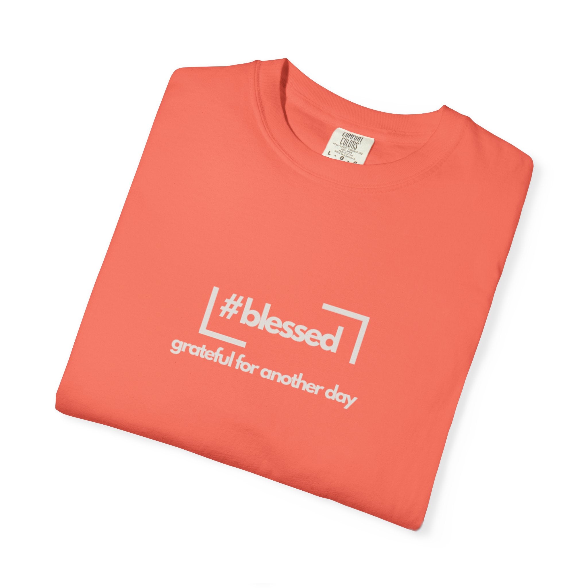 Blessed Hashtag T-Shirt — "#blessed grateful for another day" Casual Graphic Tee