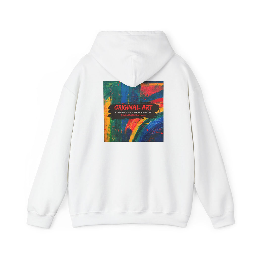 "Producing is My Super Power!" Retro Arcade Girl Graphic Hoodie — "Original Art" Back Print
