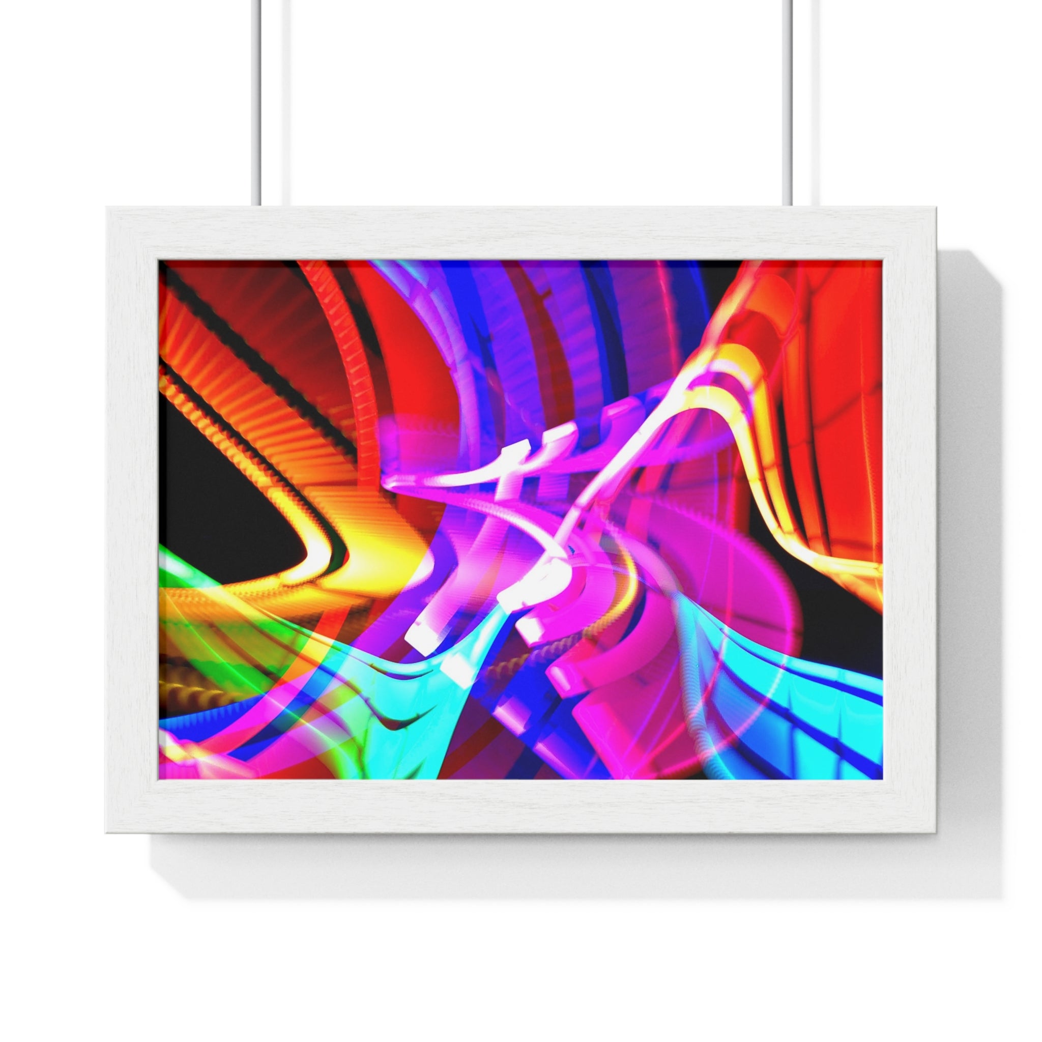Original Light Painting Photograph Framed Colorful Wall Art