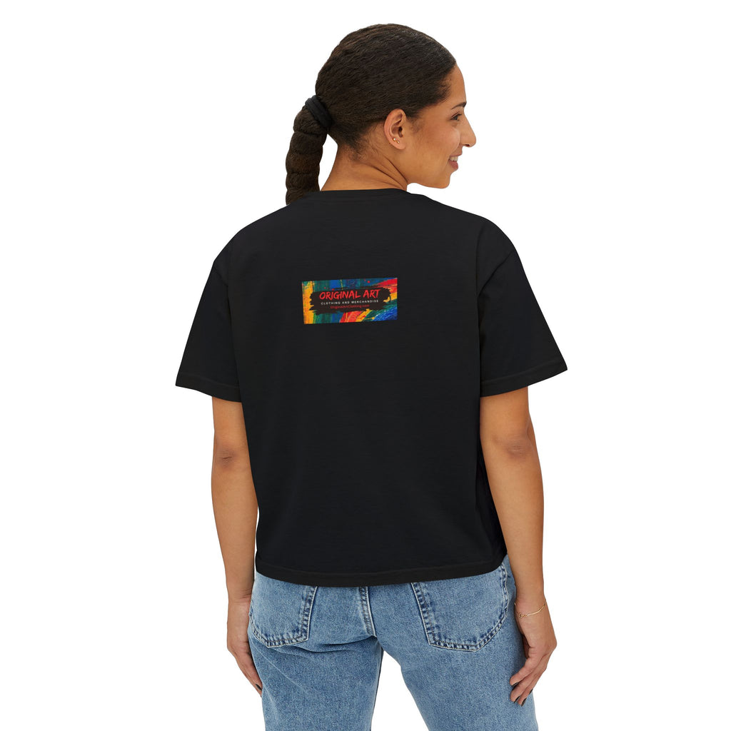 Coolest Grandma in the World Boxy Tee — Cute Women's Cropped Grandmother Shirt