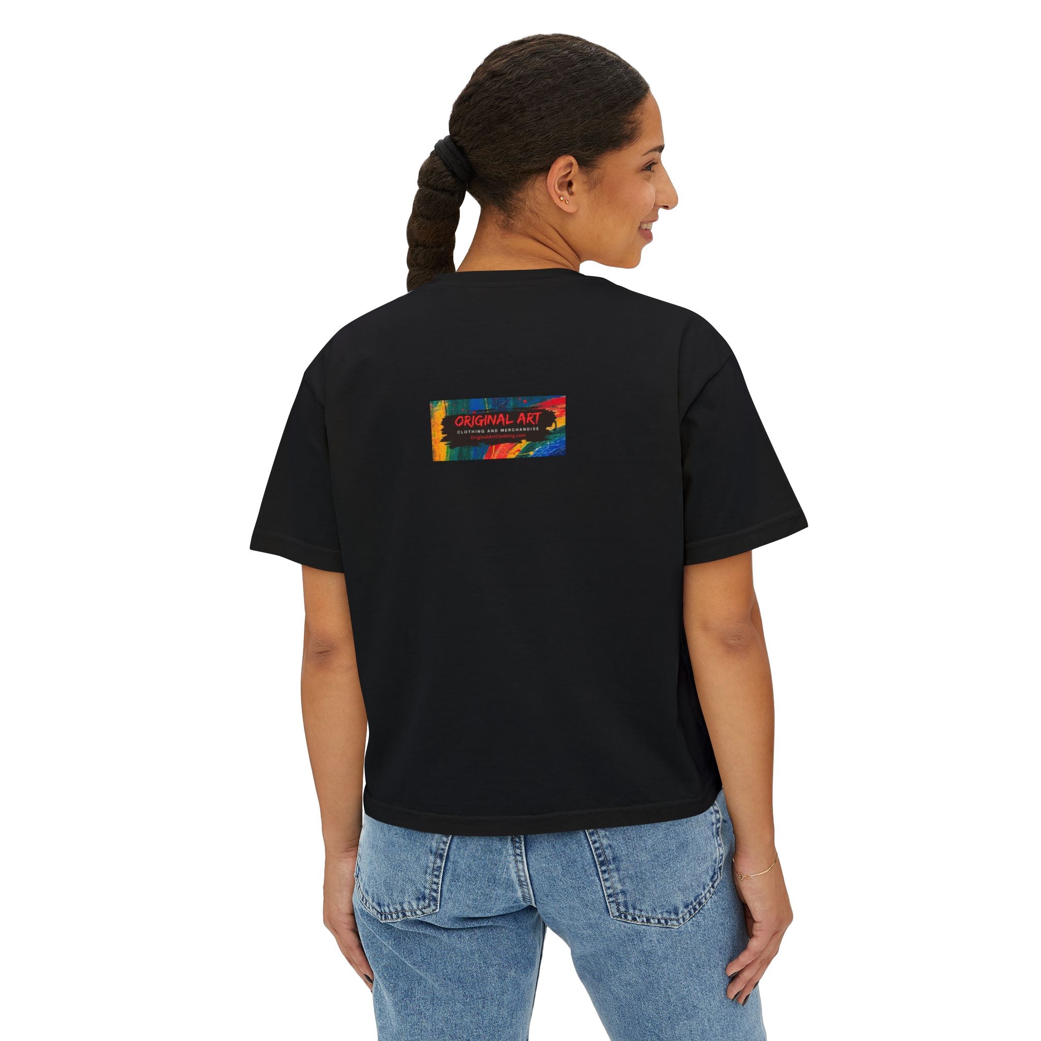 Coolest Grandma in the World Boxy Tee — Cute Women's Cropped Grandmother Shirt