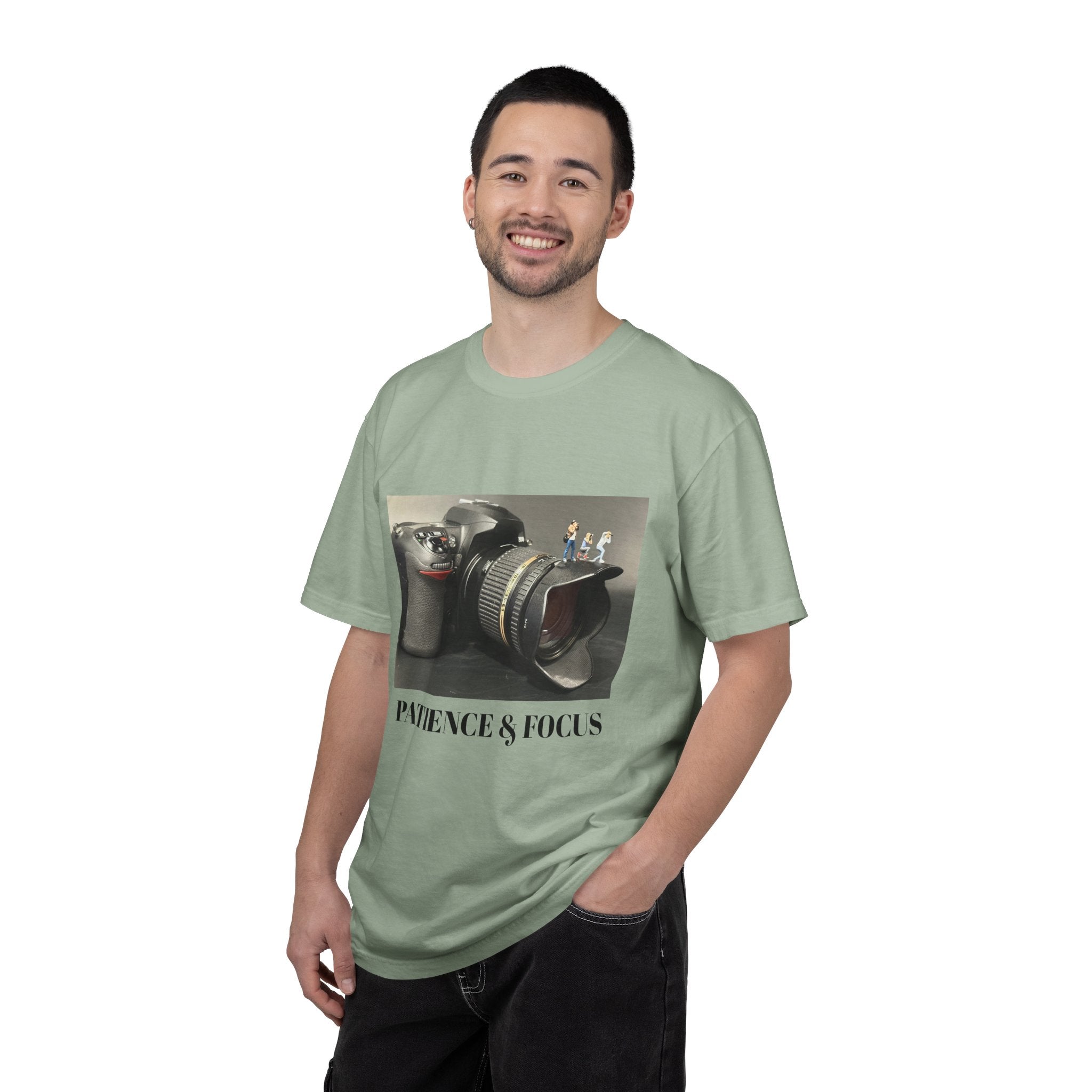 Patience & Focus Camera Tee — Photographer Inspirational Graphic T-Shirt