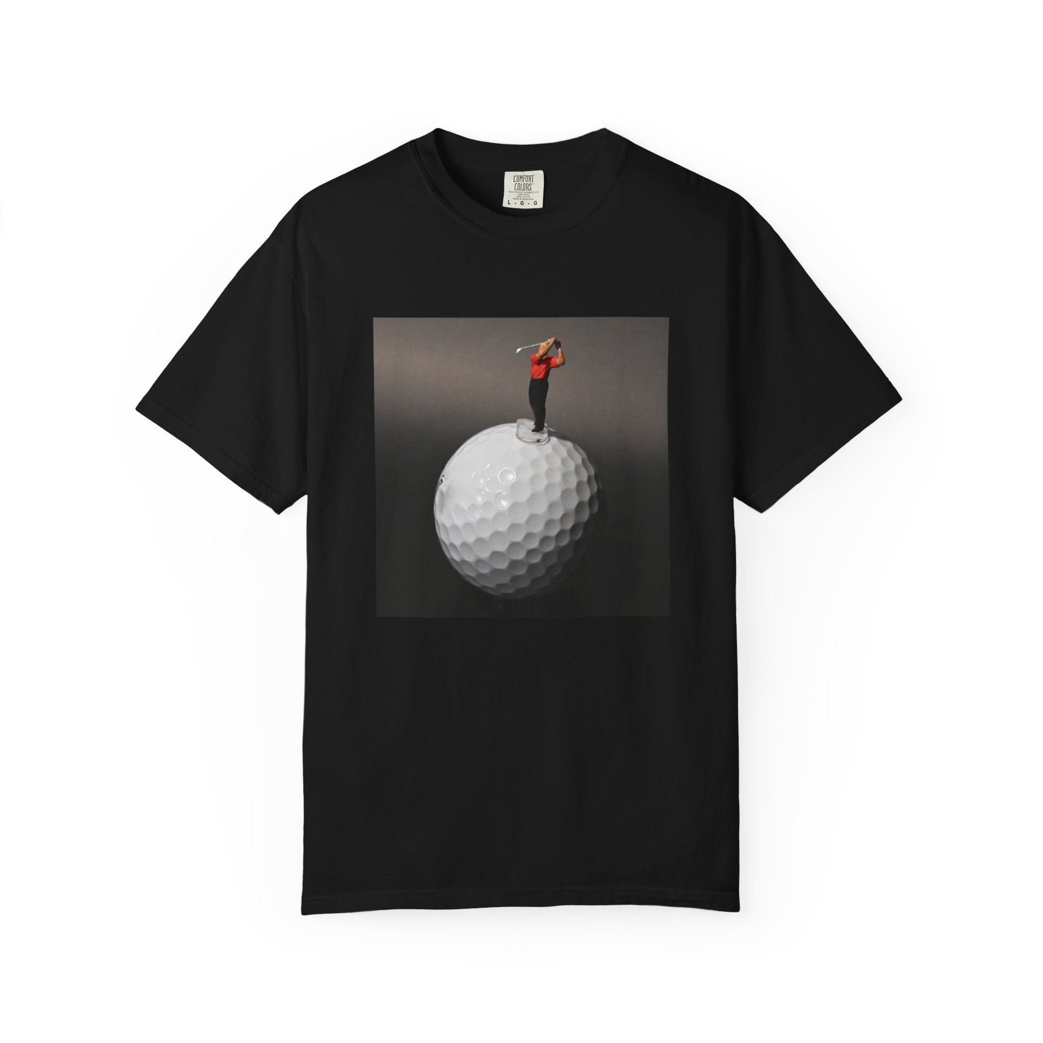 Golf Miniature Player Art T-Shirt — Surreal Golf Graphic Tee