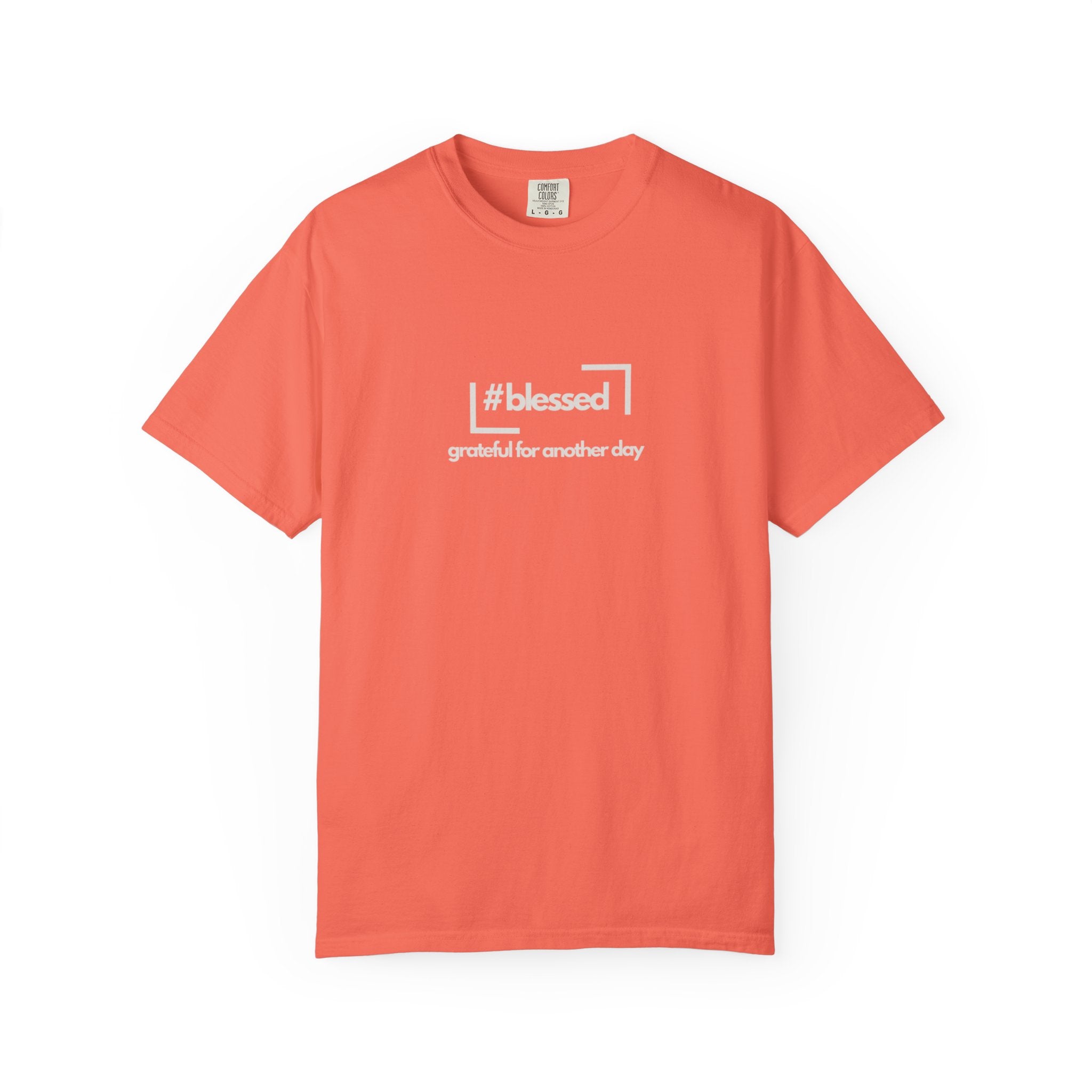 Blessed Hashtag T-Shirt — "#blessed grateful for another day" Casual Graphic Tee