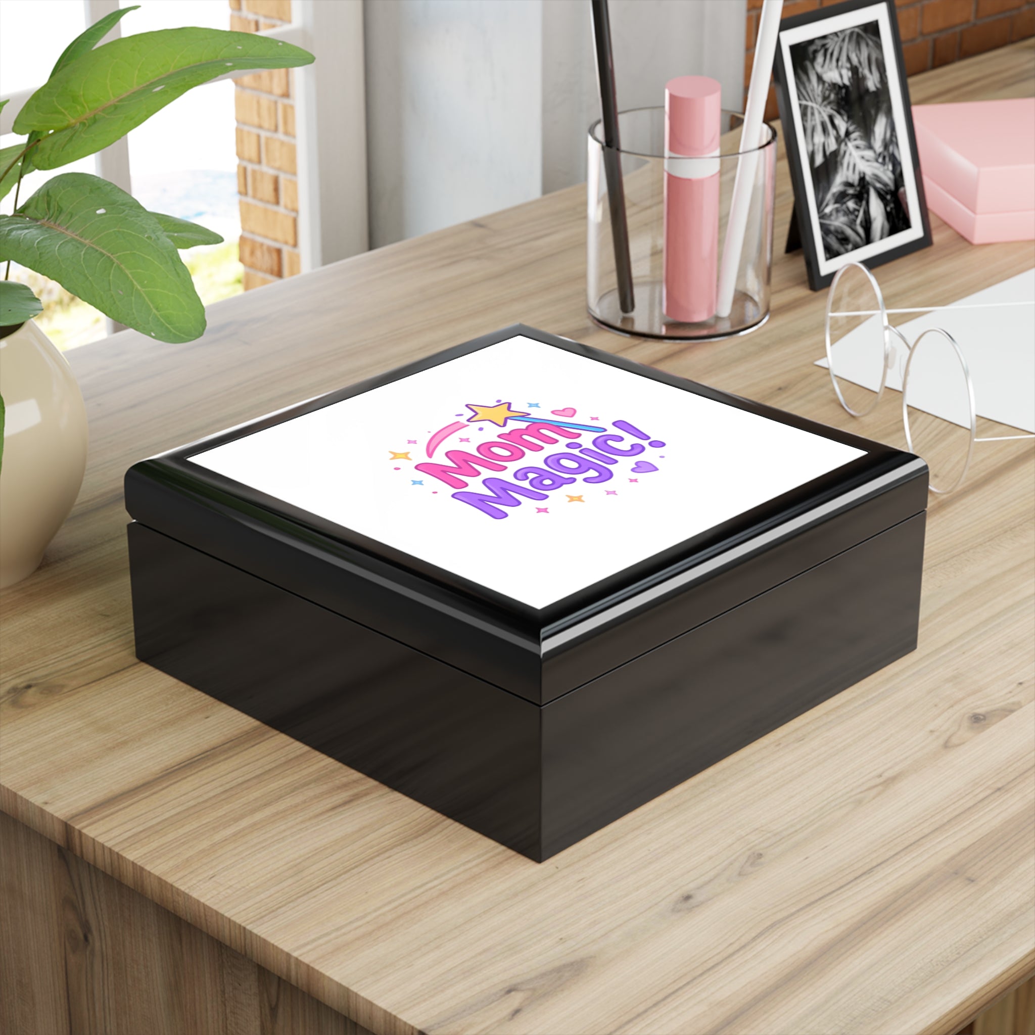 "Mom Magic!" Decorative Keepsake Jewelry Box for Mother's Day & Gifts