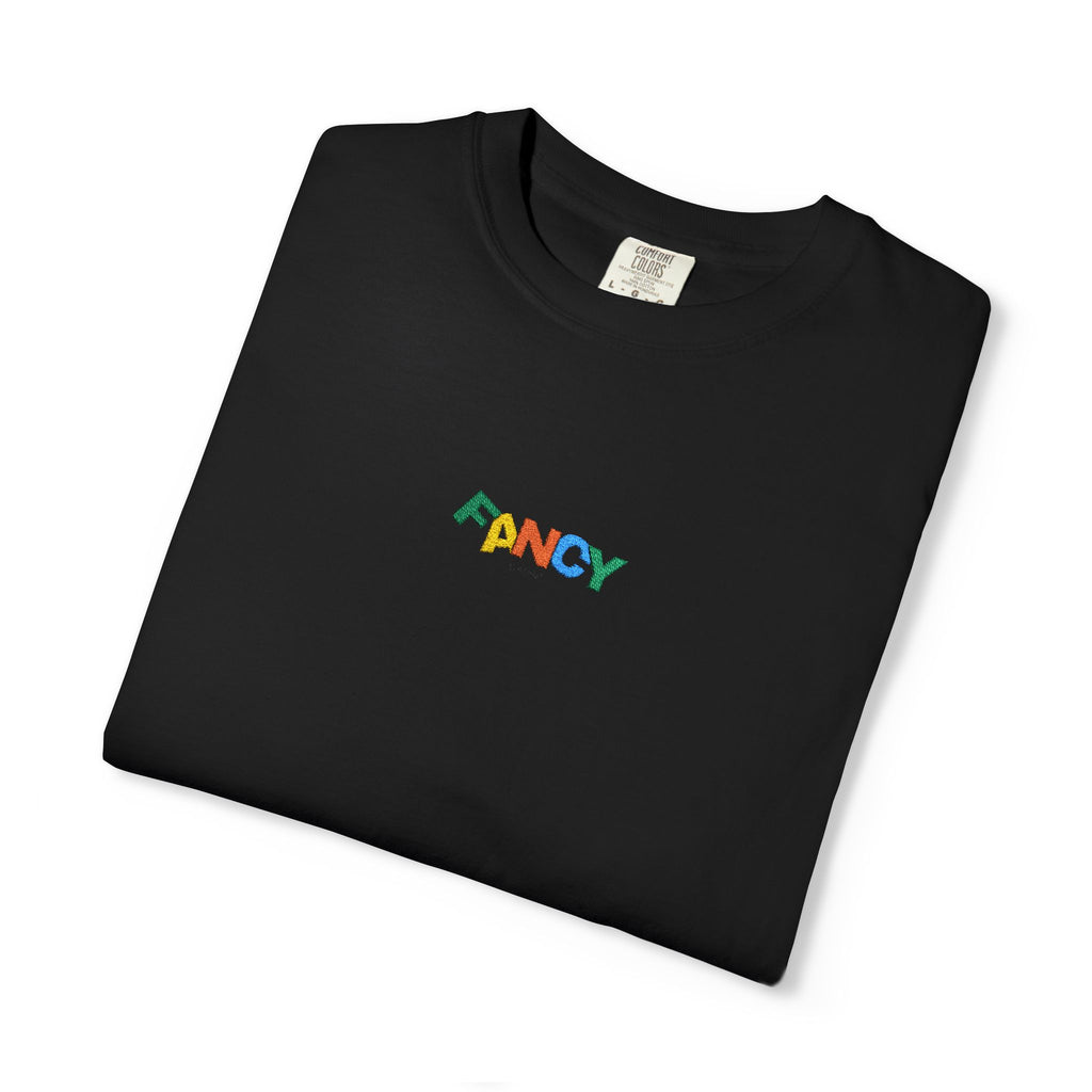 "Fancy" Colorful Logo T-Shirt — Small Chest & Sleeve Graphic