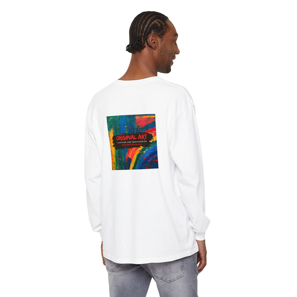 I Teach Long Sleeve T‑Shirt — “I make it make sense.” Teacher Tee with Colorful Original Art Back