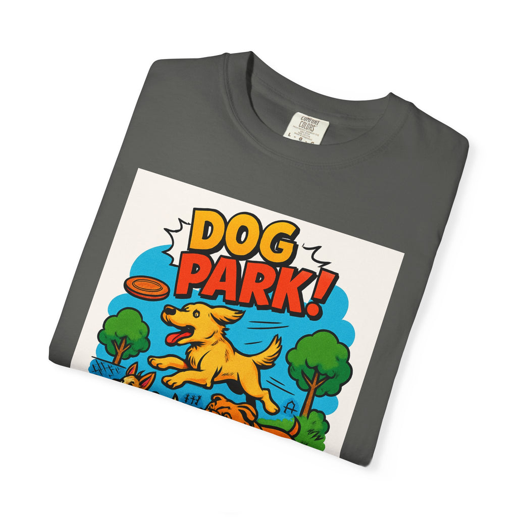 Playful Dog Park T-Shirt, Dog Lover Gift, Unisex Casual Wear, Pet Owner Apparel, Summer Outing Tee