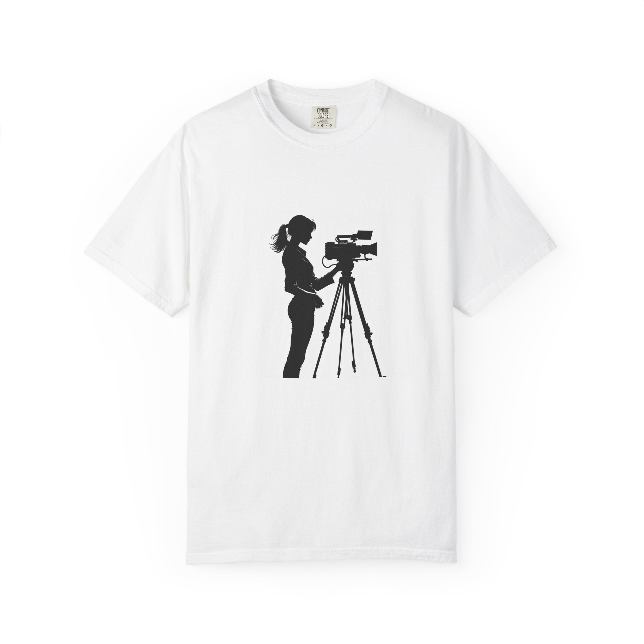 "Behind Every Great Story is Great Video" Female Silhouette Tee