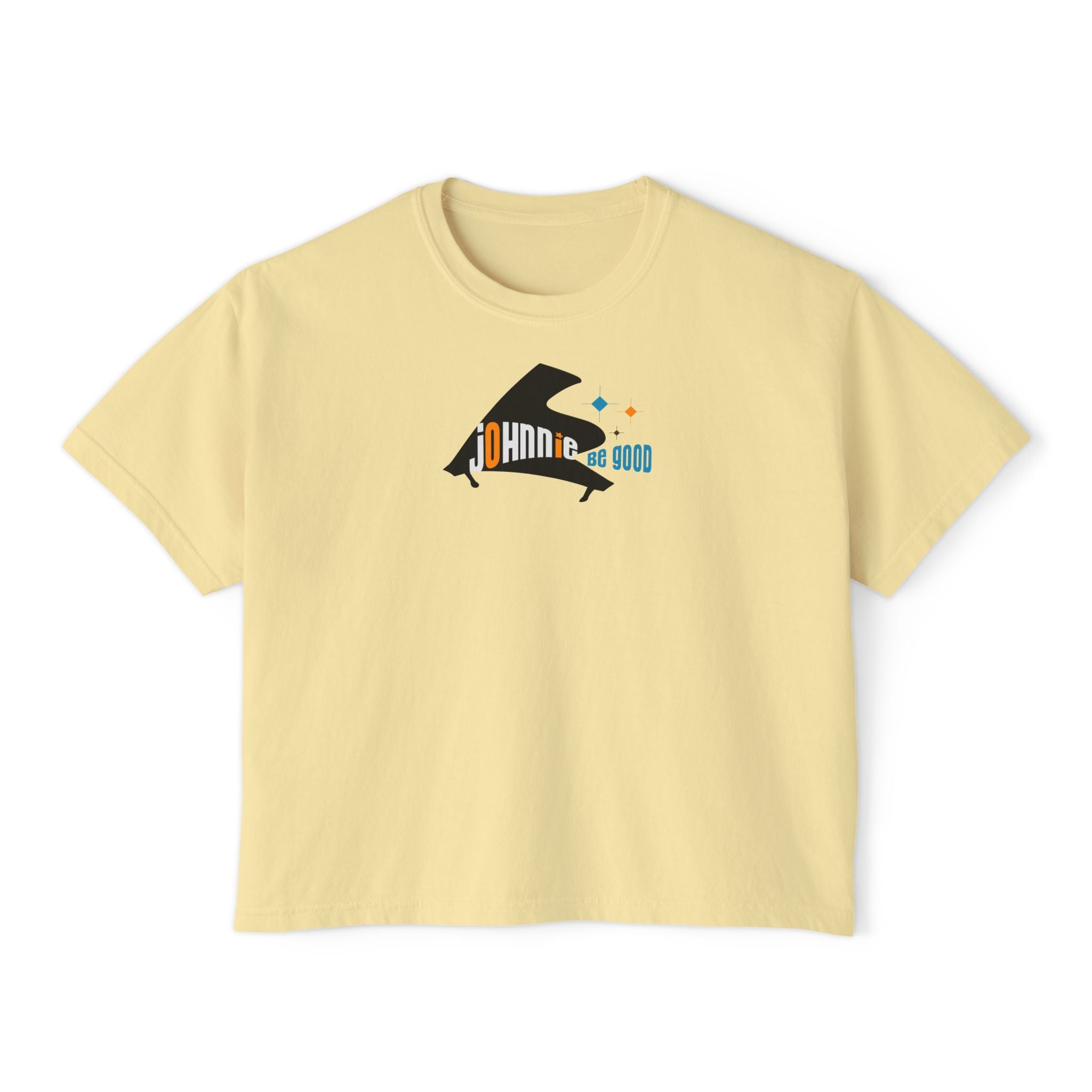 Johnnie Be Good Movie Boxy Tee — 'Johann de Wood' Graphic Tee