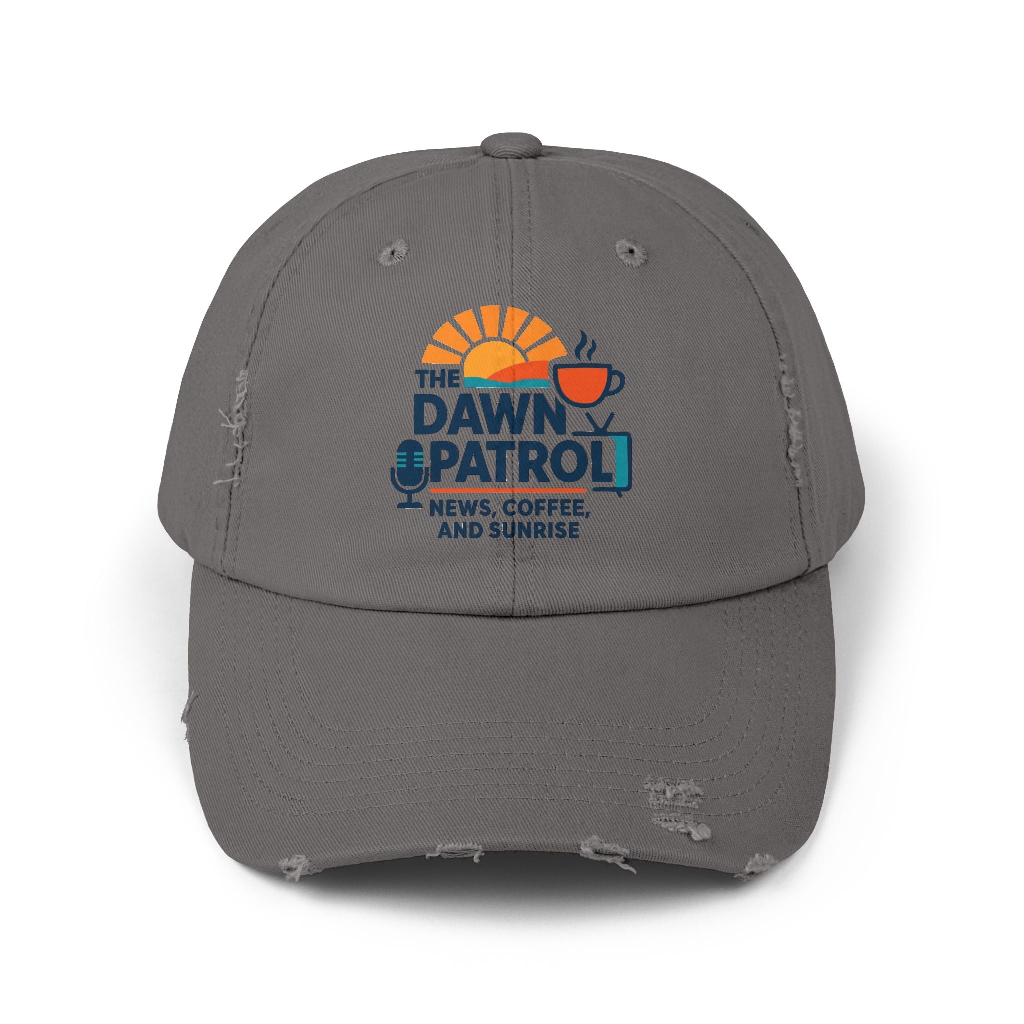 Dawn Patrol Distressed Cap - 'News, Coffee, and Sunrise' Vintage Baseball Hat