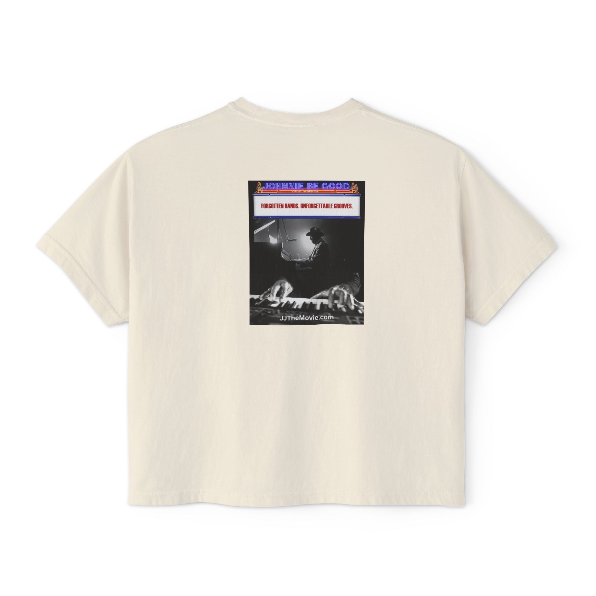Johnnie Be Good Movie Boxy Tee — 'Johann de Wood' Graphic Tee
