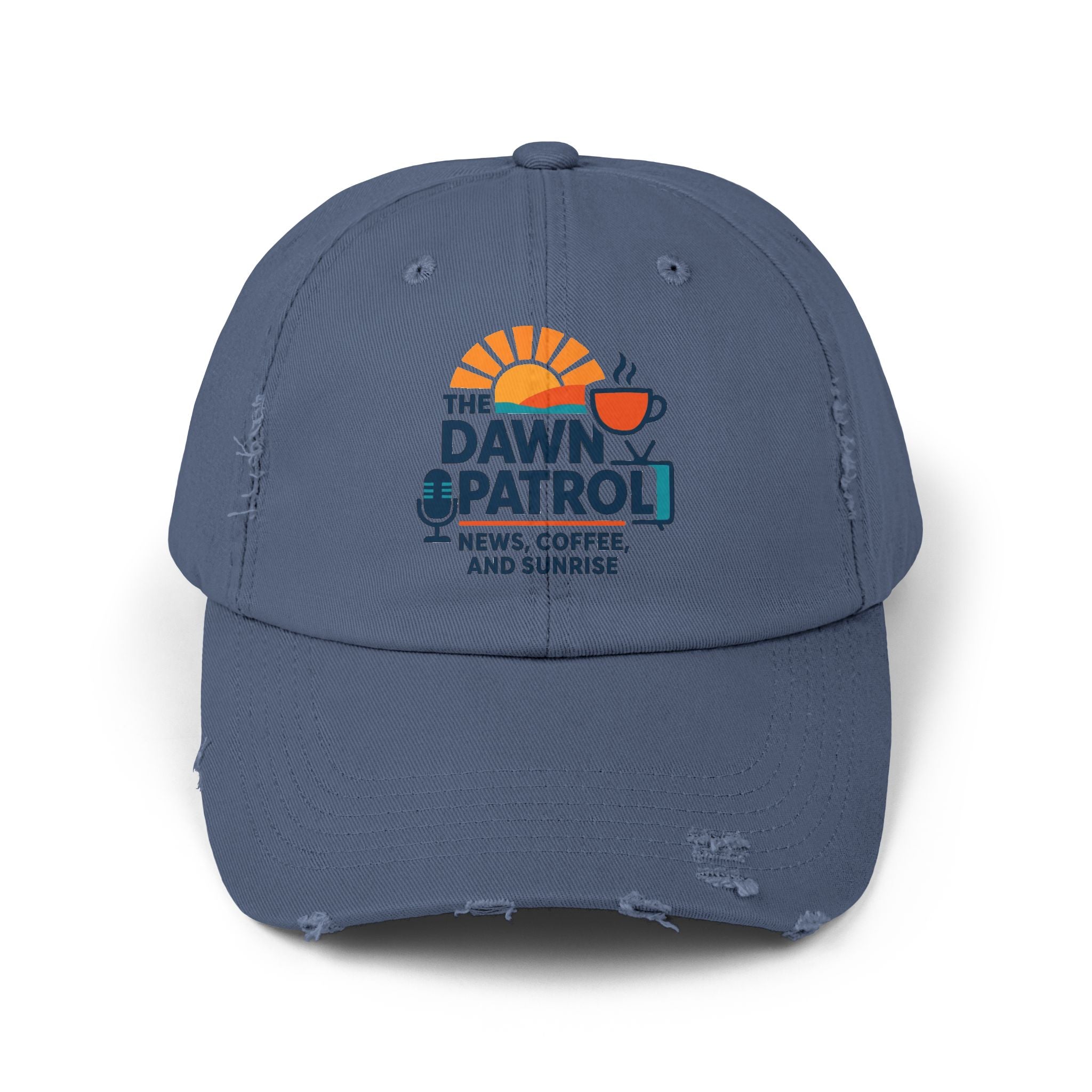 Dawn Patrol Distressed Cap - 'News, Coffee, and Sunrise' Vintage Baseball Hat