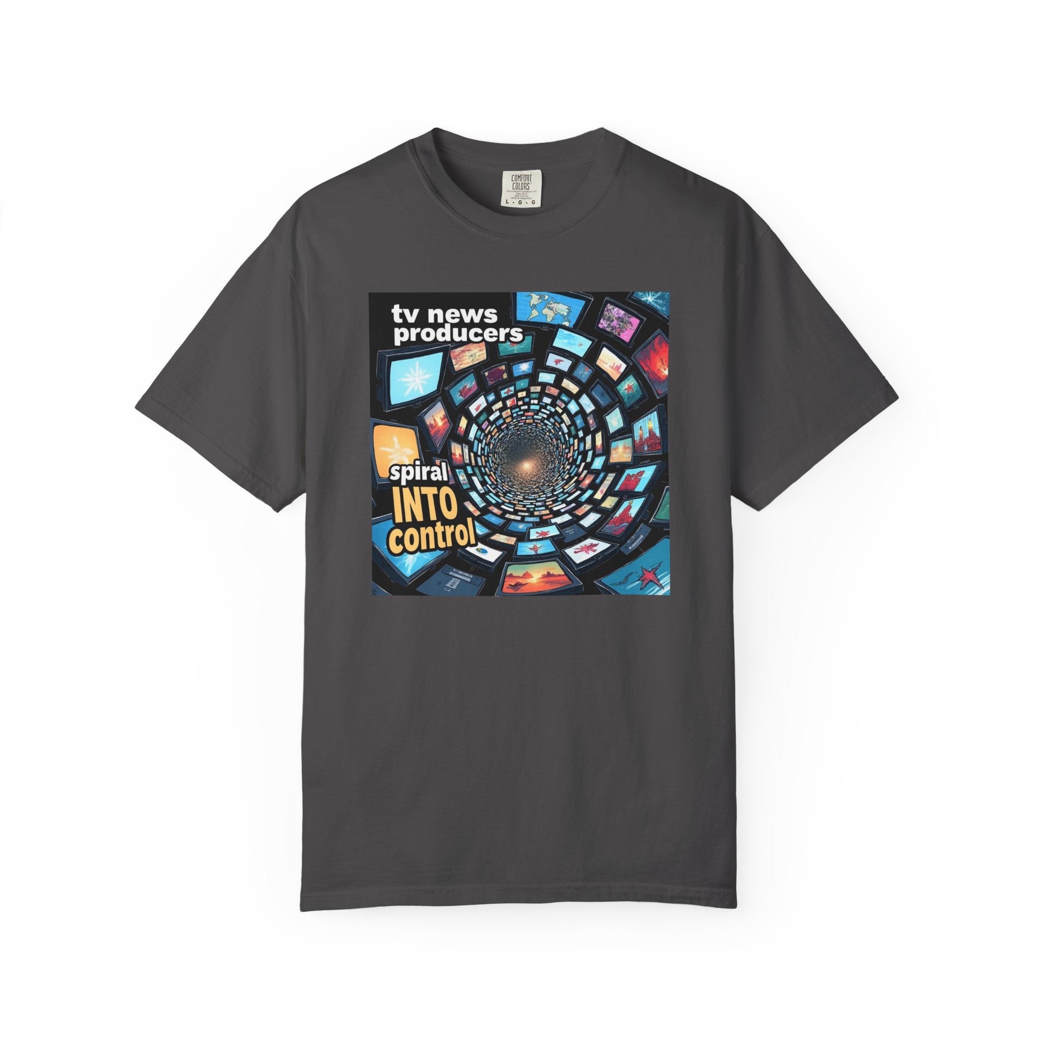Retro Graphic T-Shirt for TV News Producers, Pop Culture Apparel, Gift for Journalists, TV Enthusiast Tee, Creative Vintage Style Shirt