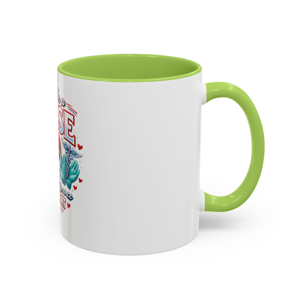 Proud to Be a Nurse Accent Coffee Mug — "Making a Difference One Patient at a Time" (11/15oz)