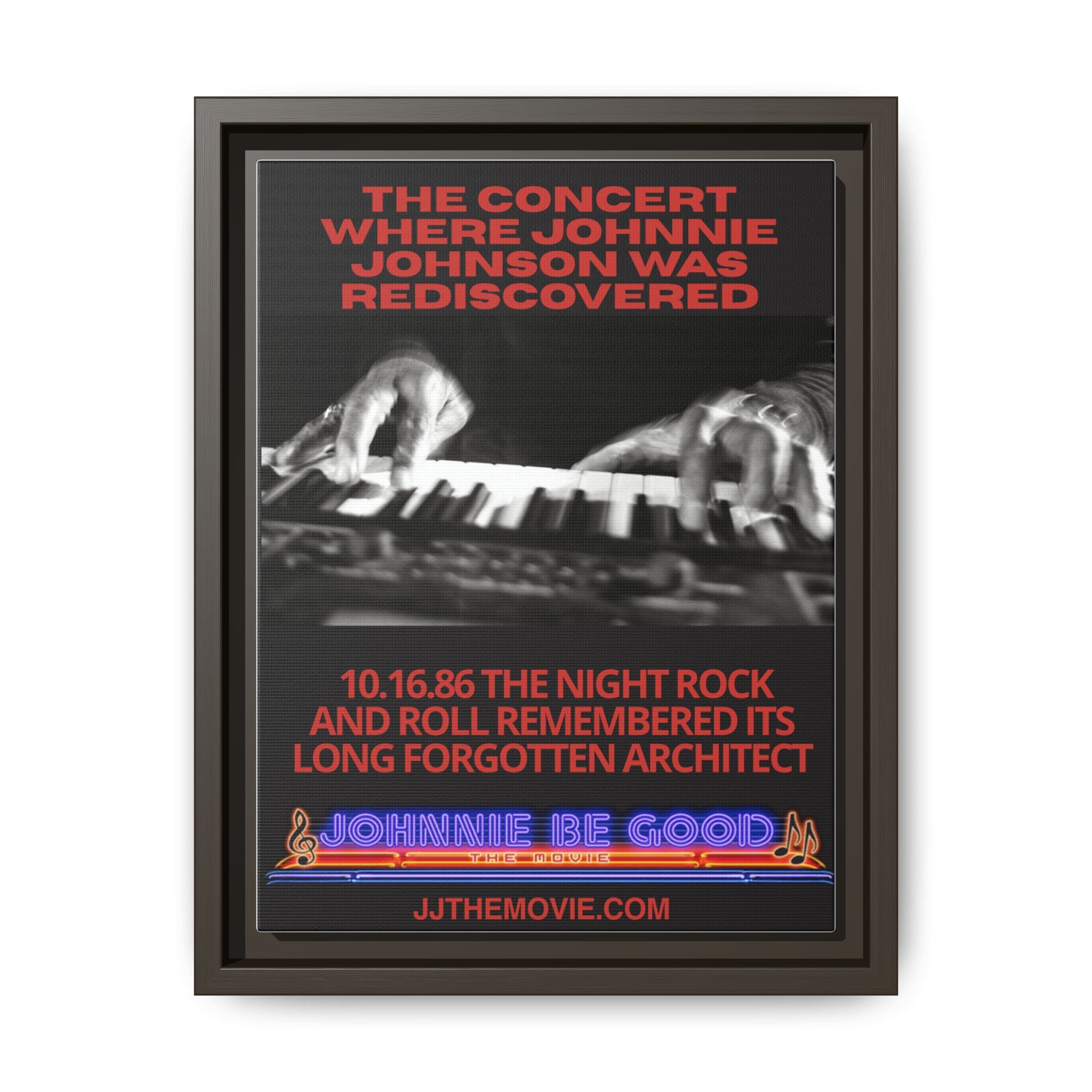 The Concert Johnnie Johnson Was Rediscovered Framed Canvas Print