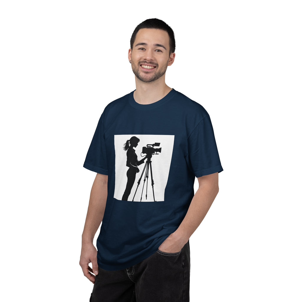 "Behind Every Great Story is Great Video" Female Silhouette Tee