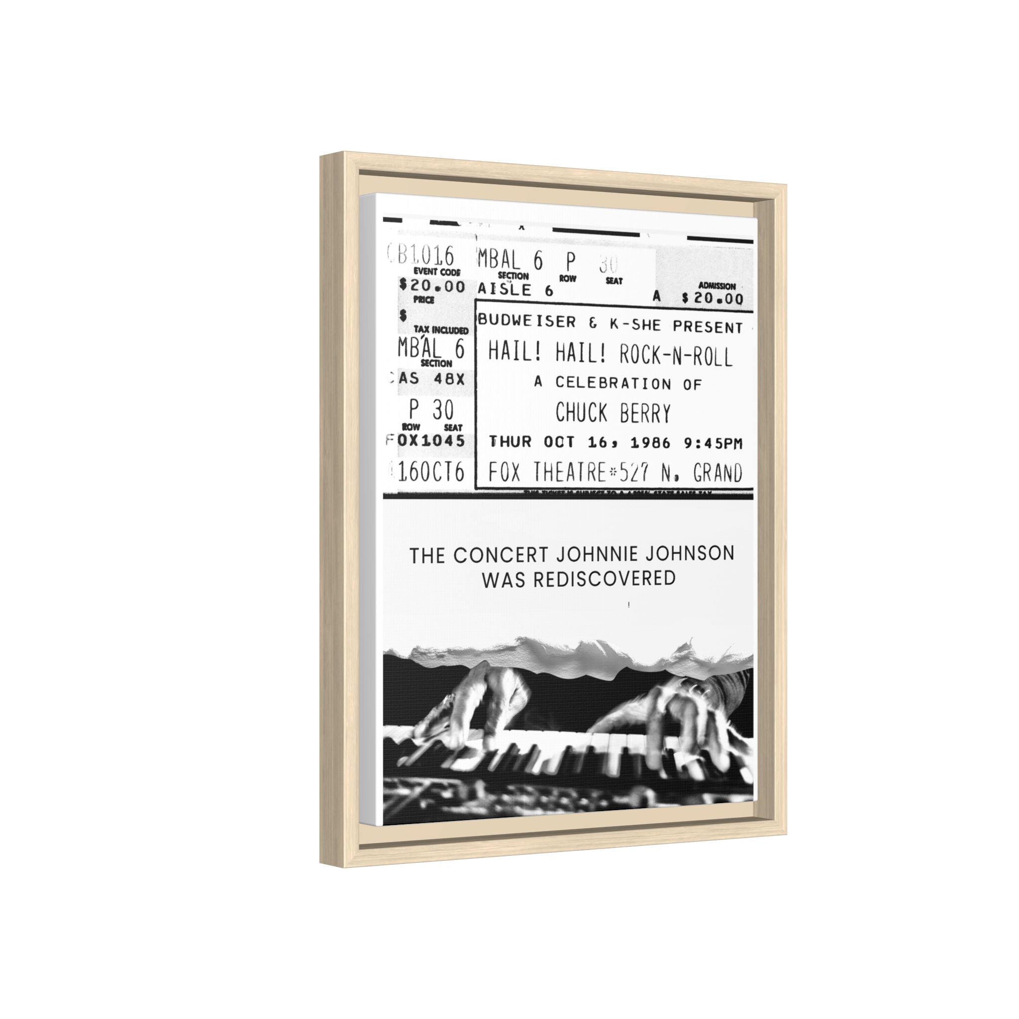 The Concert Johnnie Johnson Was Rediscovered Framed Canvas Print