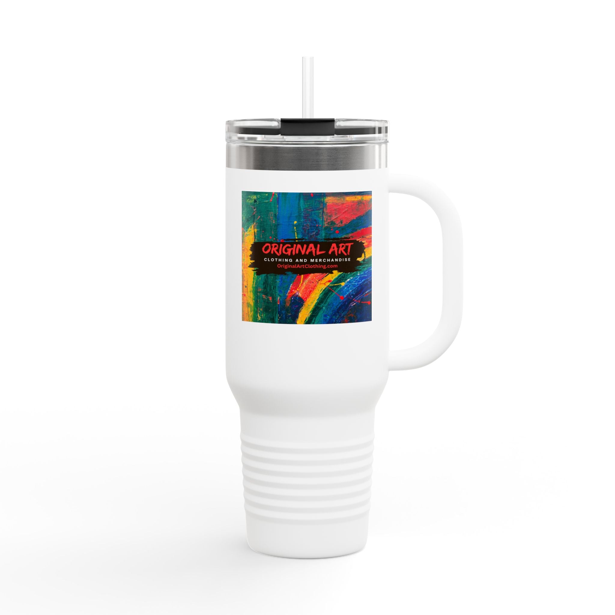 40oz Insulated Travel Mug — Colorful Original Art Print