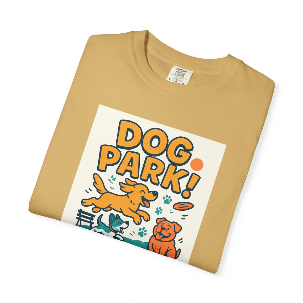 Playful Dog Park Unisex T-shirt, Dog Lover Gift, Pet Themed Apparel, Gift for Dog Owners, Fun Summer Tee