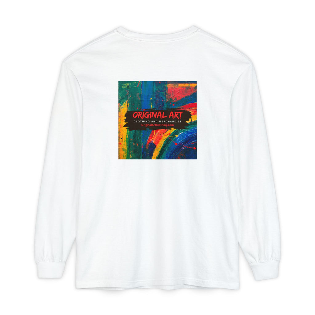 Teacher Long Sleeve Tee — "I Teach: My Super Power Is Multi-tasking" with Colorful Art Back