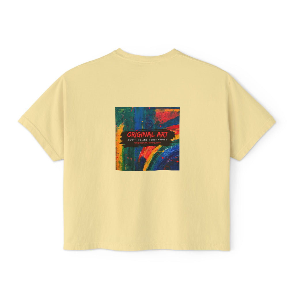 Crazy Bitch Bingo Women's Boxy Tee — Funny Bingo Graphic Crop Shirt