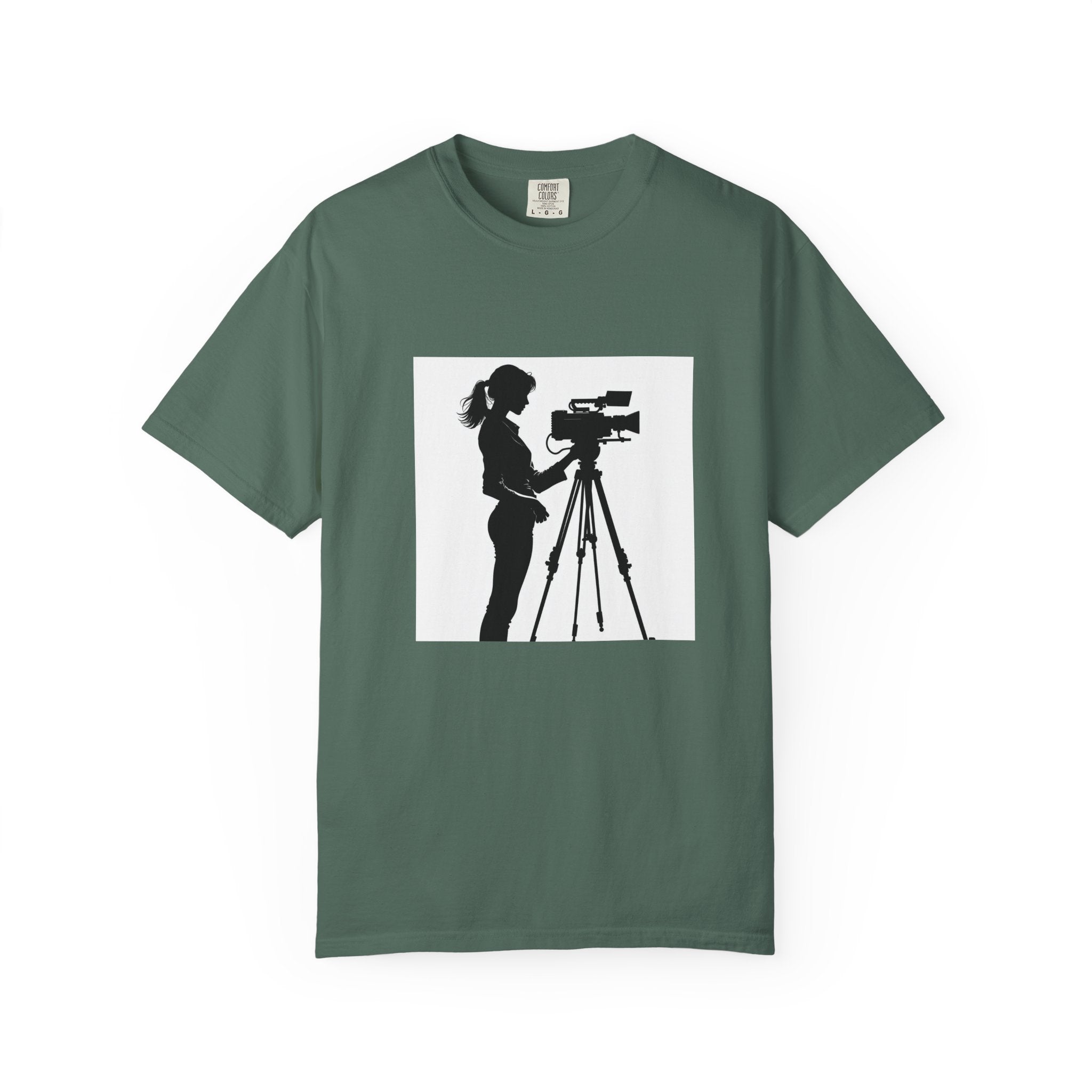 "Behind Every Great Story is Great Video" Female Silhouette Tee