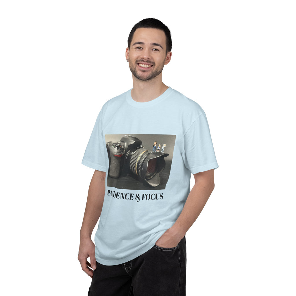Patience & Focus Camera Tee — Photographer Inspirational Graphic T-Shirt