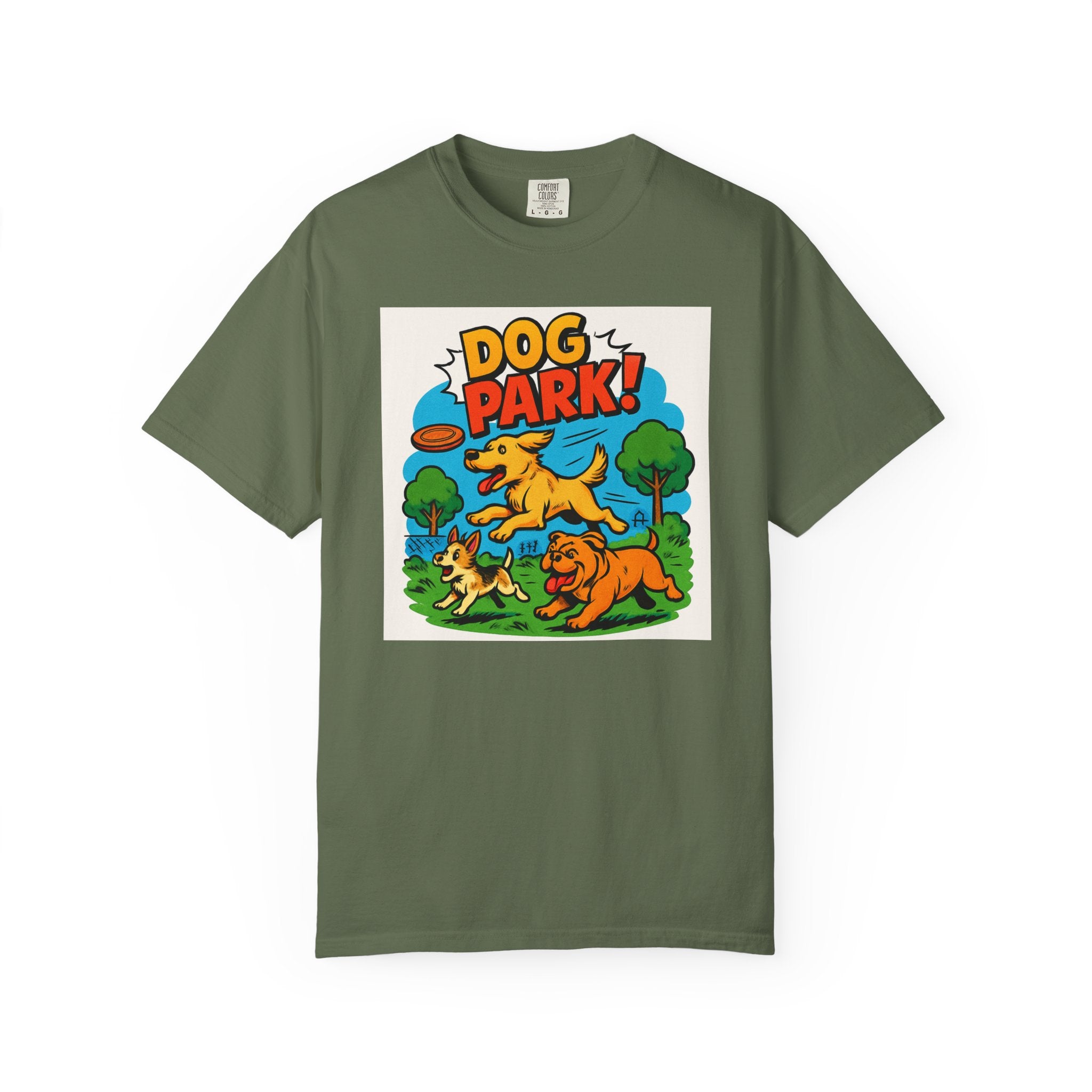 Playful Dog Park T-Shirt, Dog Lover Gift, Unisex Casual Wear, Pet Owner Apparel, Summer Outing Tee