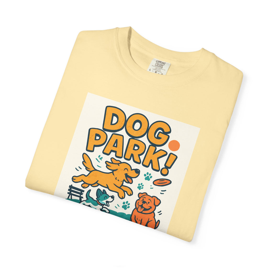 Playful Dog Park Unisex T-shirt, Dog Lover Gift, Pet Themed Apparel, Gift for Dog Owners, Fun Summer Tee