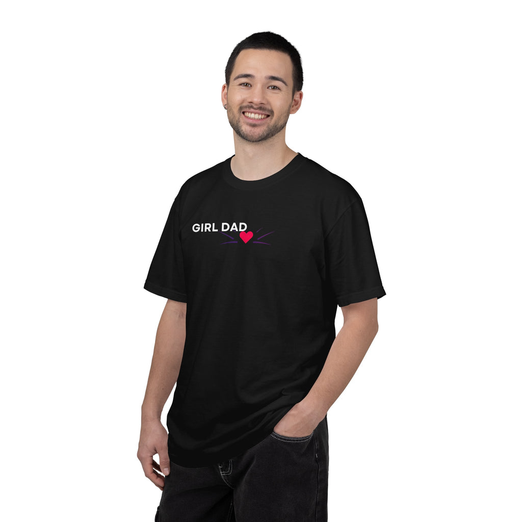 Girl Dad T-Shirt — 'Girl Dad' Heart Front & Colorful 'Original Art' Back Tee