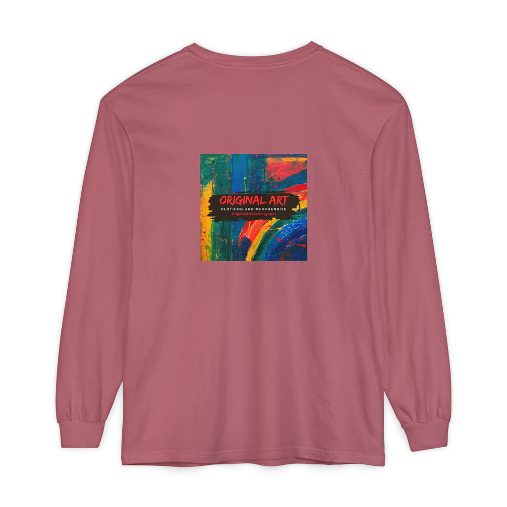 Producing is my super power! Long Sleeve T‑Shirt — Retro Comic Book Girl Graphic (Original Art)