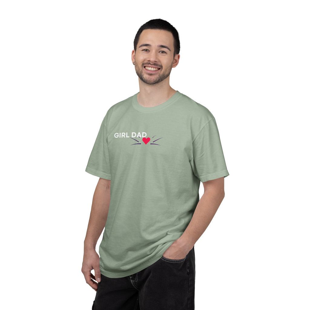Girl Dad T-Shirt — 'Girl Dad' Heart Front & Colorful 'Original Art' Back Tee