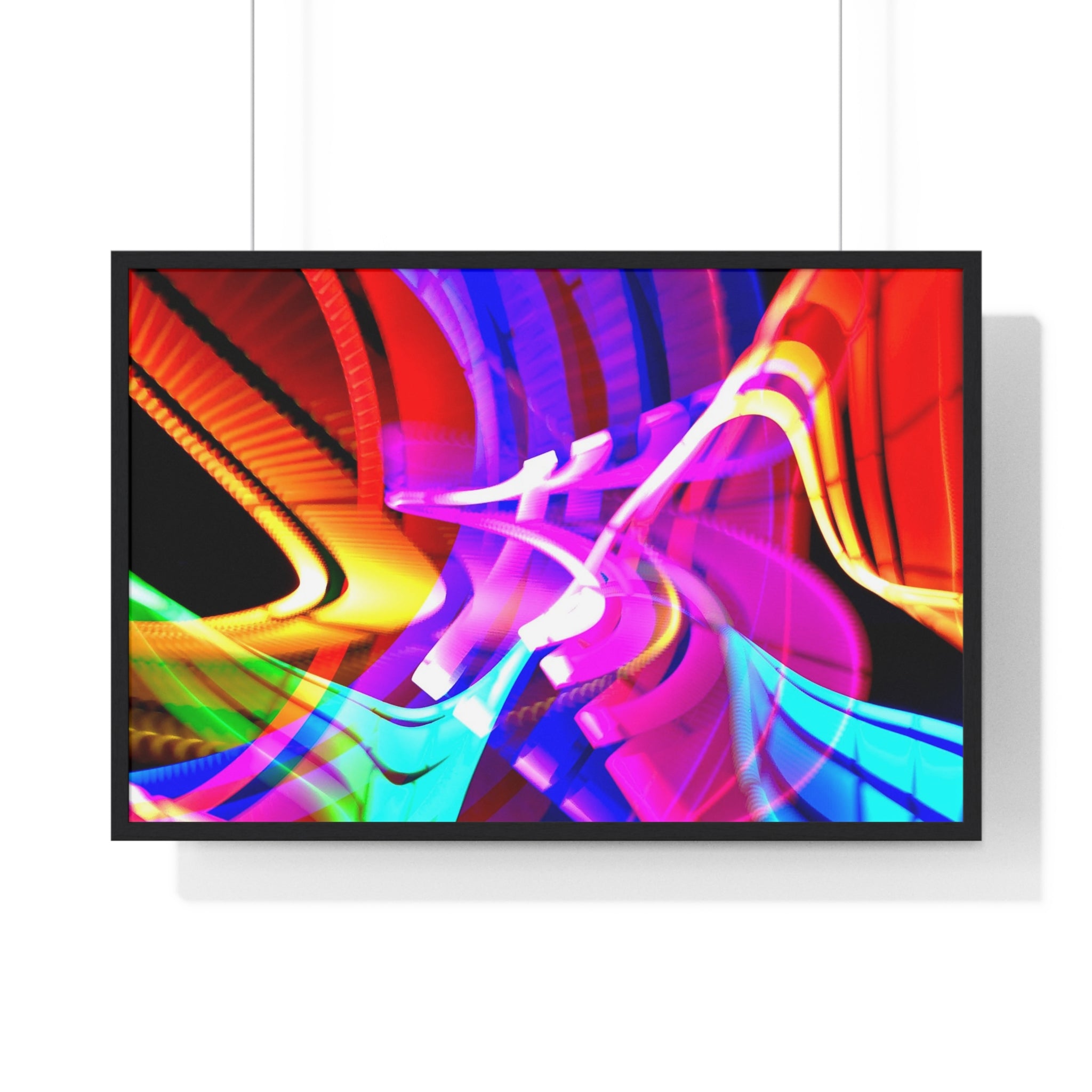 Original Light Painting Photograph Framed Colorful Wall Art