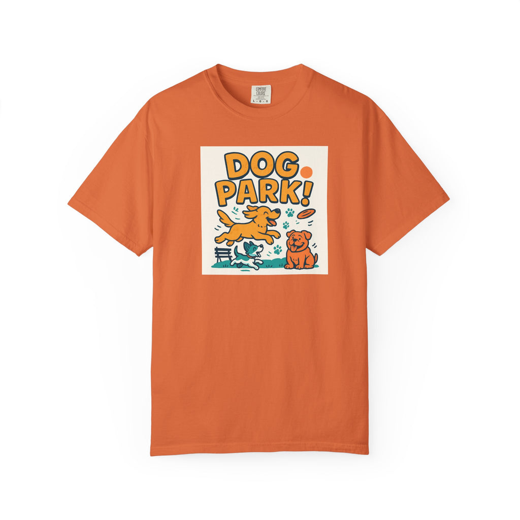 Playful Dog Park Unisex T-shirt, Dog Lover Gift, Pet Themed Apparel, Gift for Dog Owners, Fun Summer Tee