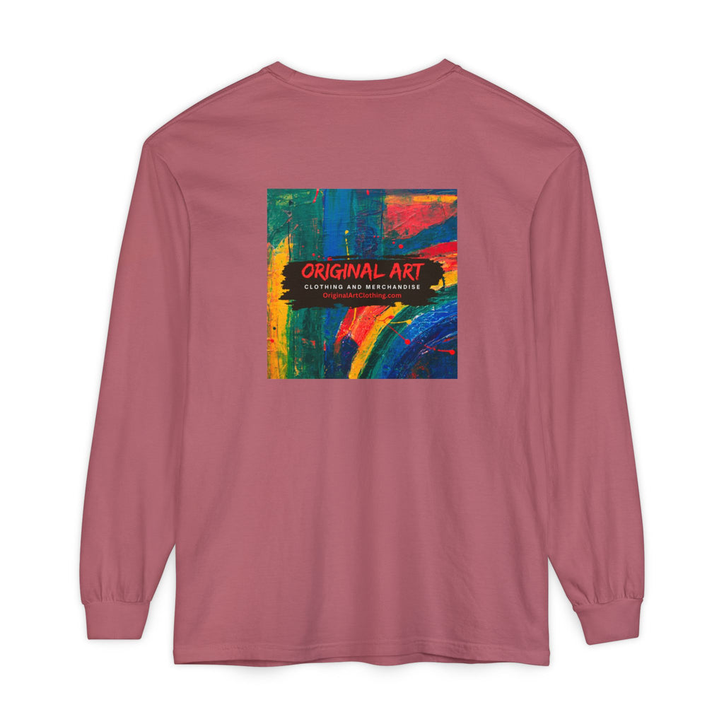 TV News Videographer: Unisex Garment-dyed Long Sleeve T-Shirt