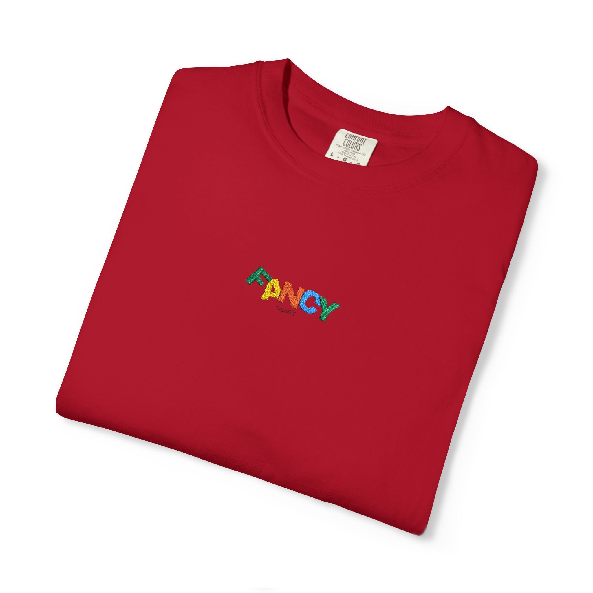 "Fancy" Colorful Logo T-Shirt — Small Chest & Sleeve Graphic