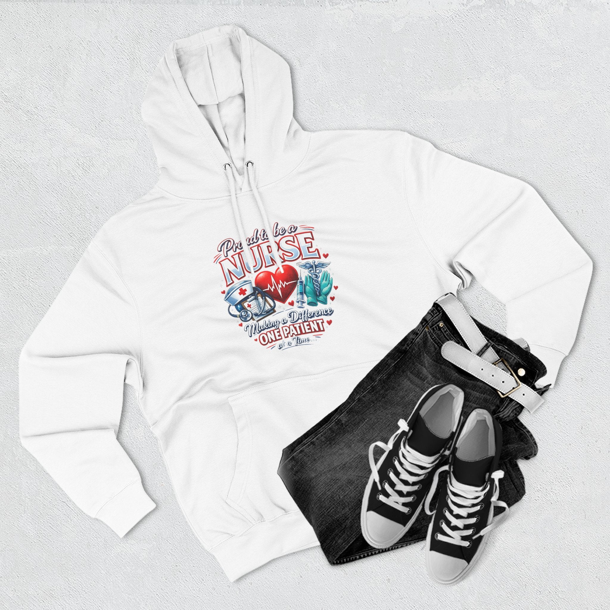 ‘Proud to be a Nurse’ Fleece Pullover Hoodie