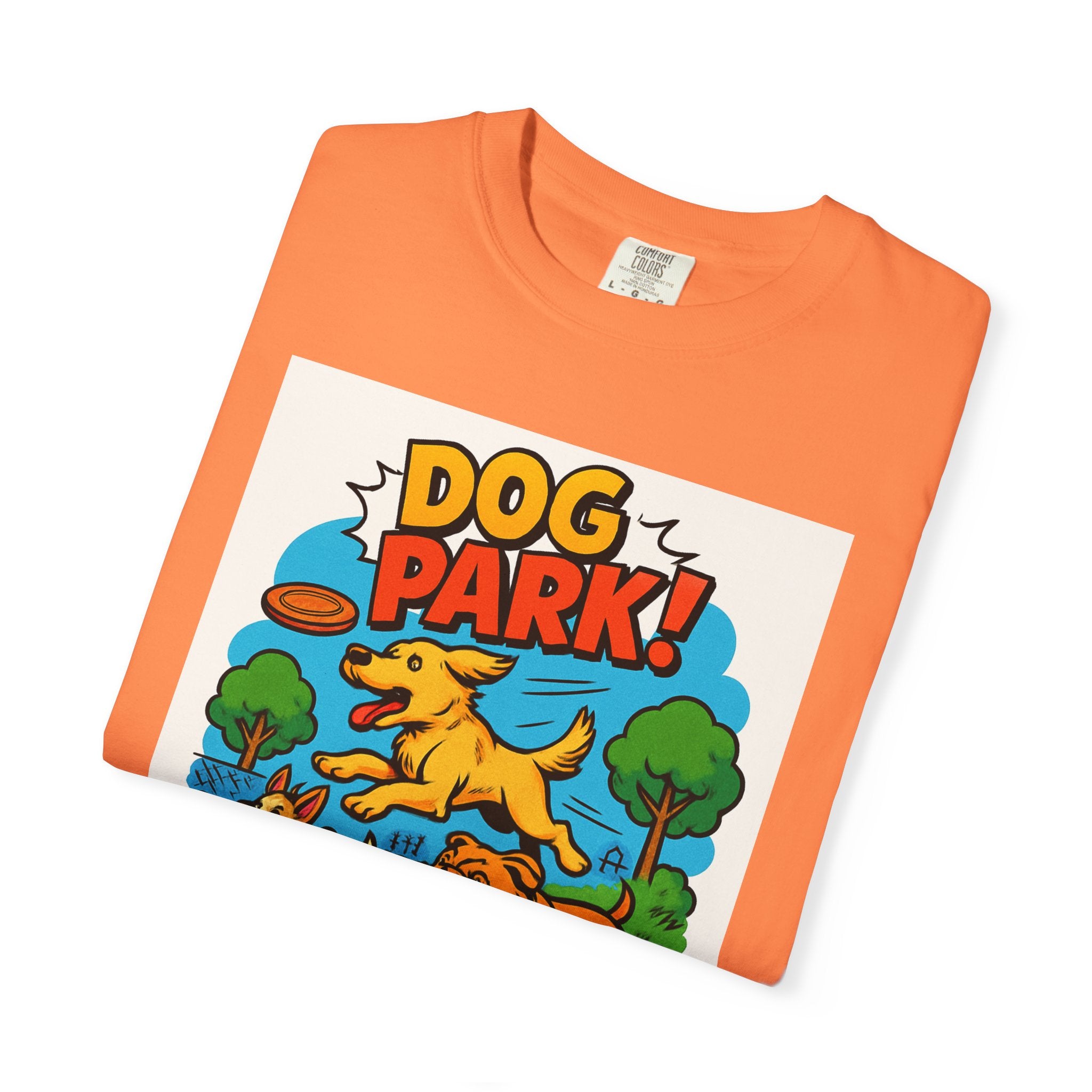 Playful Dog Park T-Shirt, Dog Lover Gift, Unisex Casual Wear, Pet Owner Apparel, Summer Outing Tee
