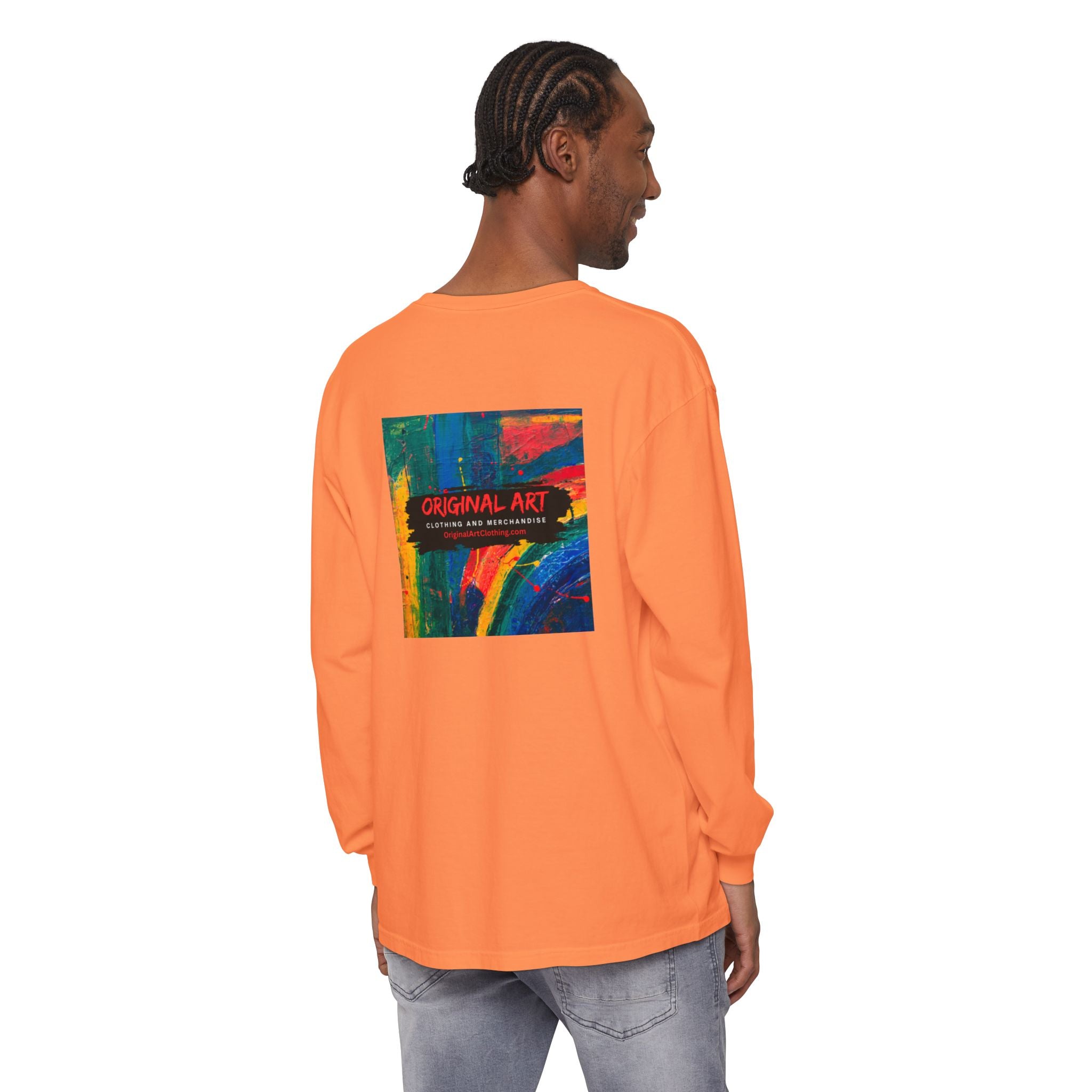TV News Videographer: Unisex Garment-dyed Long Sleeve T-Shirt