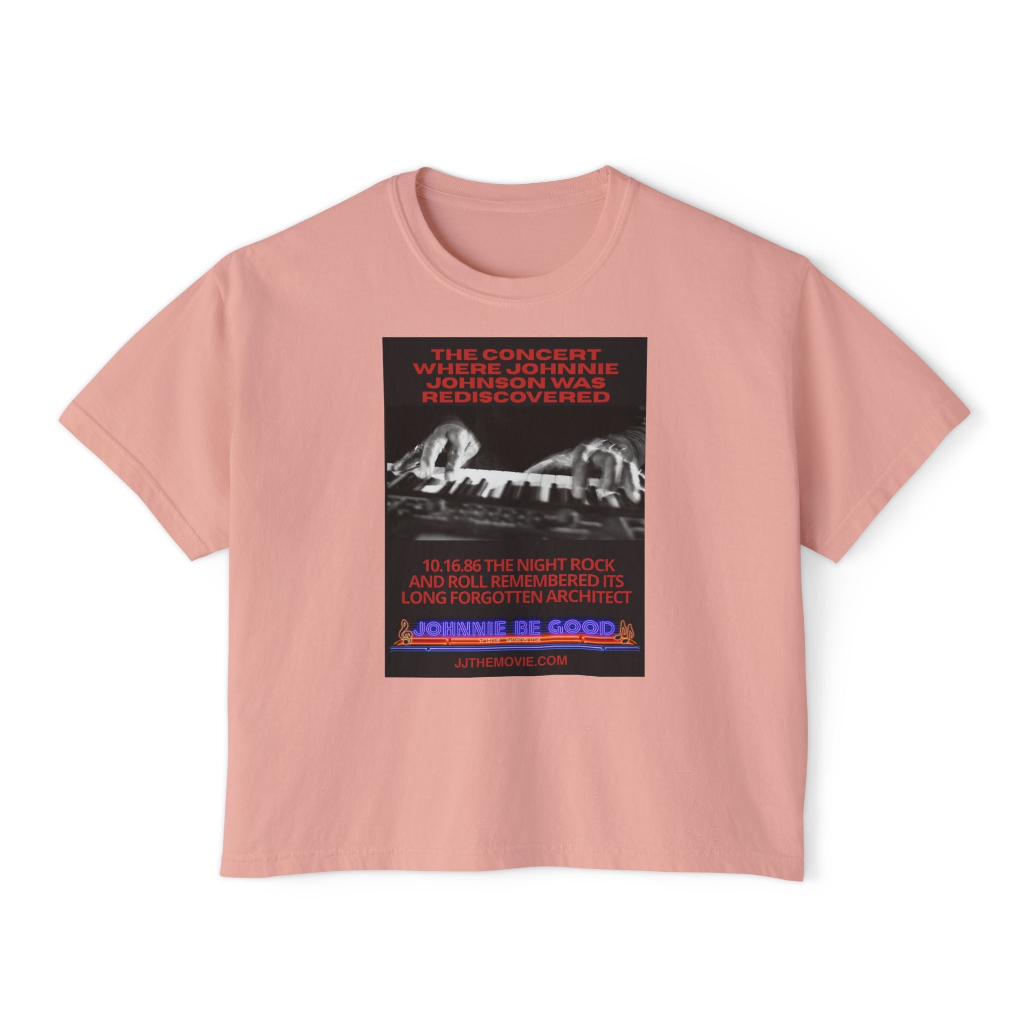 'The Concert: Johnnie Johnson' Ticket Design Graphic Boxy Tee