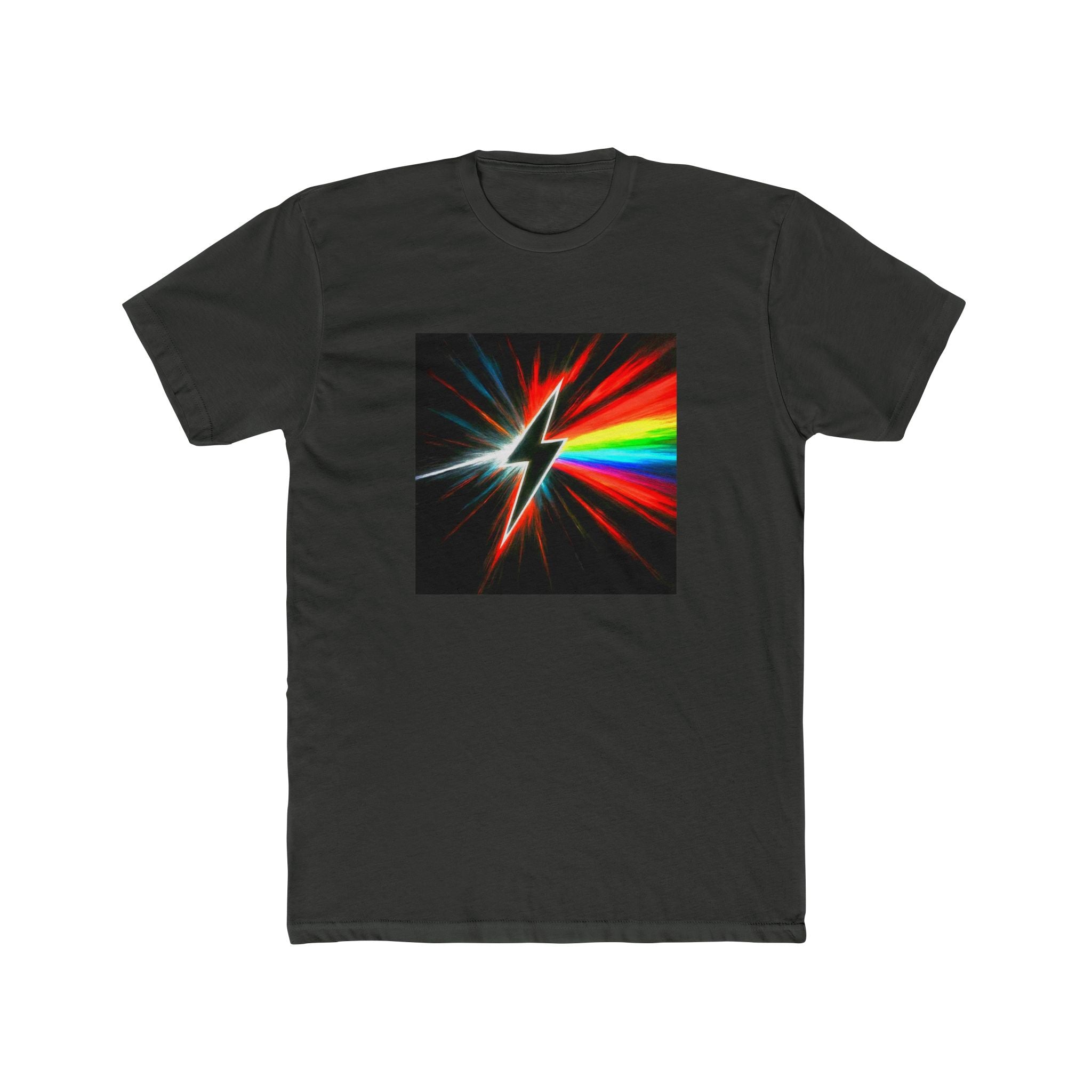 Lightning Prism Crew Tee — Retro Electric Graphic T-Shirt