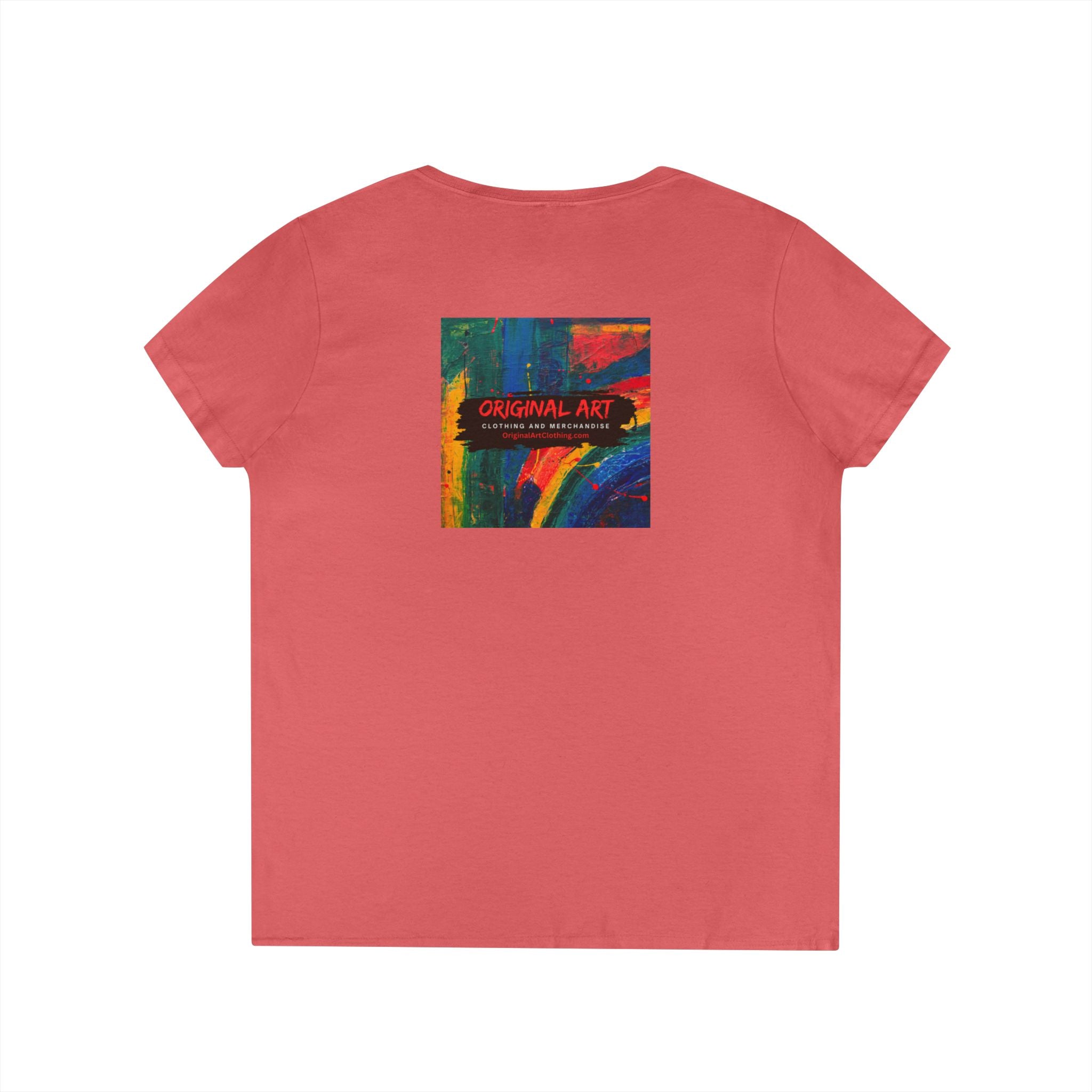 Live Music Is My Jam Ladies' V-Neck T-Shirt — Colorful 'Original Art' Back Print