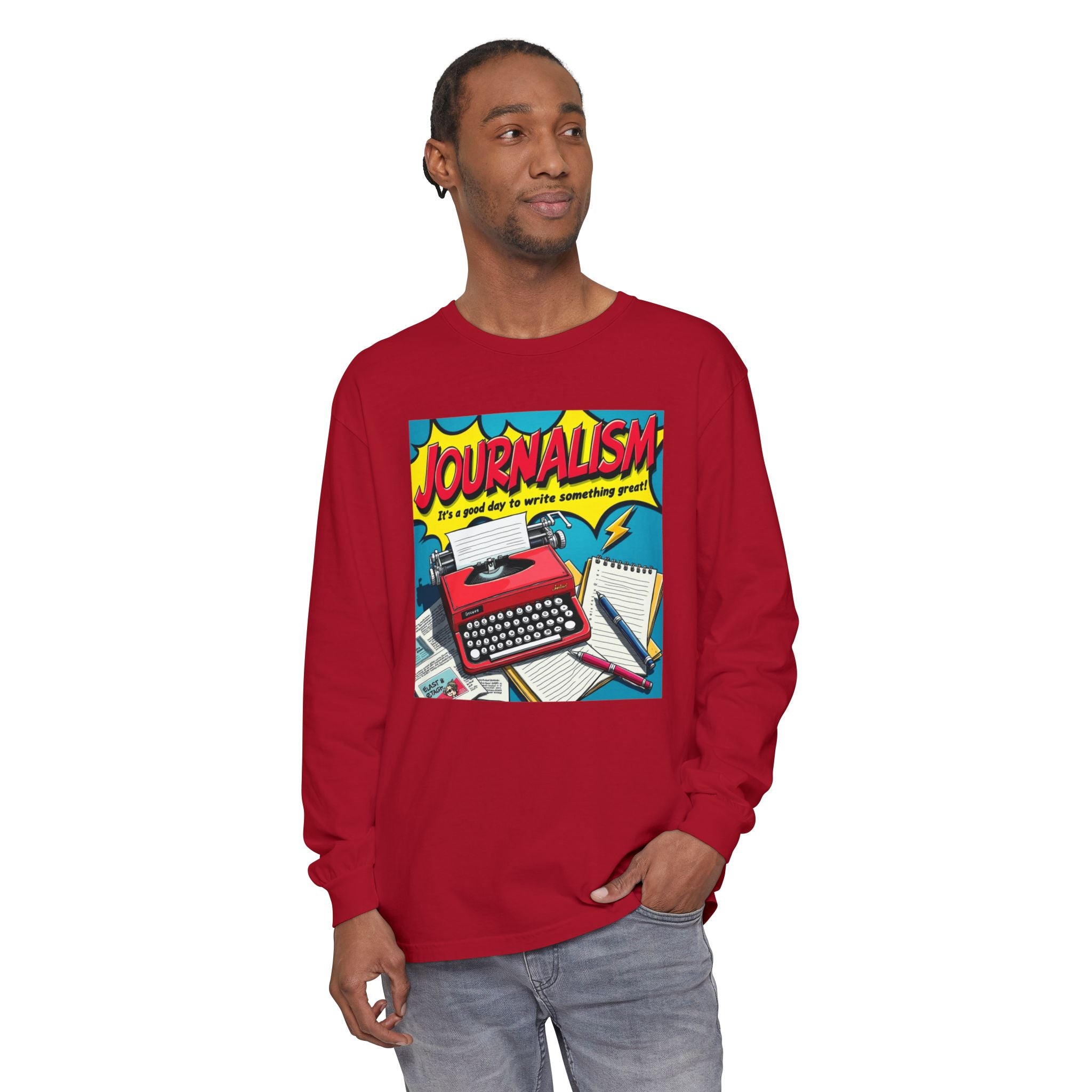 Journalism Unisex Garment-dyed Long Sleeve T-Shirt