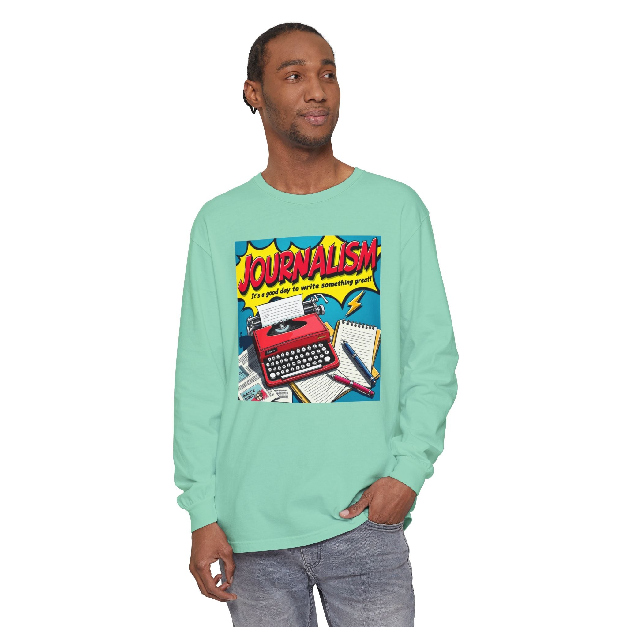 Journalism Unisex Garment-dyed Long Sleeve T-Shirt